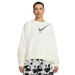 Women Sweatshirts - Nike Crew - Sail-Black