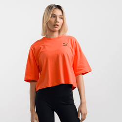 Women T-Shirts - Puma DARE TO Oversized Tee - Hot Heat