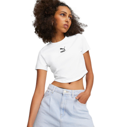 Women T-Shirts - Puma DARE TO Crop Tee - Puma White