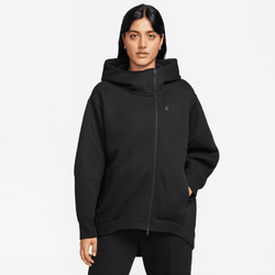 Women Hoodies - Nike Tech Fleece Oversized Full-Zip Hoodie - Black