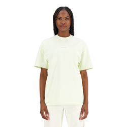 Women T-Shirts - New Balance Athlete Linear Tee - Pistachio Butter