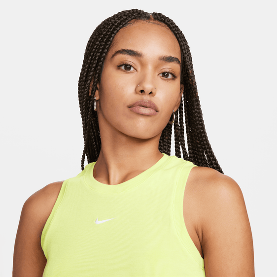 Nike Essential Rib Crop Tank Image 4 of 6. Tap to open photo gallery.