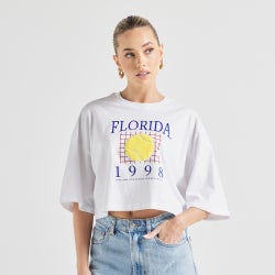 Women T-Shirts - NCAA Boxy Tee - White