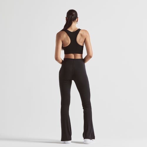 Nike Chill Knit Mini Rib Flared Leggings Foot Locker Australia