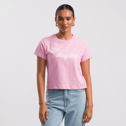 Women T-Shirts - Mitchell & Ness Logo Tee - Fondant Pink