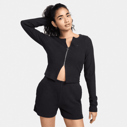 Women T-Shirts - Nike Sportswear Slim Chill Knit Ribbed Cardigan - Black