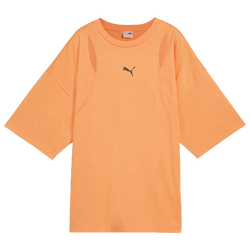 Women T-Shirts - Puma DARE TO Oversized Cutout Tee - Bright Melon