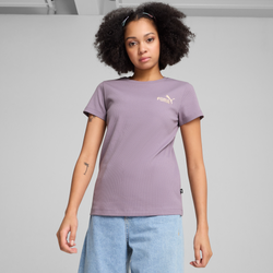 Women T-Shirts - Puma Essential Rib Tee - Pale Plum