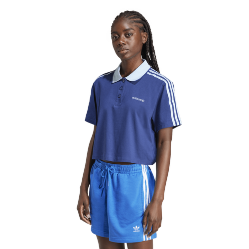 adidas Loose Crop Polo Shirt Image 1 of 6. Tap to open photo gallery.
