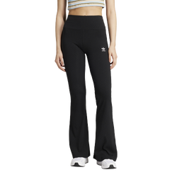 Women Leggings - adidas Essentials Rib Flared Leggings - Black