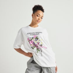 Women T-Shirts - Jordan Flight Heritage Girlfriend Graphic Tee - White