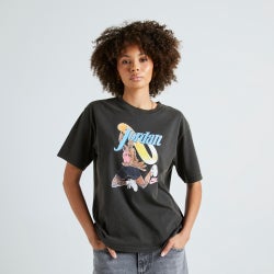 Women T-Shirts - Jordan Flight Heritage Girlfriend Graphic Tee - Black