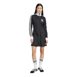 Women Dresses - adidas 3 Stripe Dress - Black-White