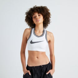 Women Sport Bras/Sport Vests - Nike Swoosh Bra - White-Black