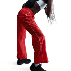 Women Pants - Nike Woven High-Waisted Pant - University Red-White