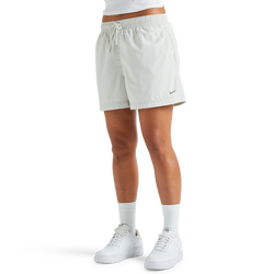 Women Shorts - Nike Mid-Rise Woven Short - Light Bone-Particle Grey