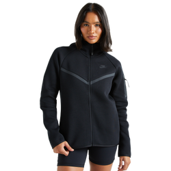 Women Hoodies - Nike Tech Fleece Oversized Full-Zip Hoodie - Black