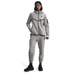 Women Hoodies - Nike Tech Fleece Oversized Full-Zip Hoodie - Dark Grey Heather