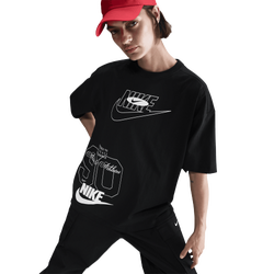 Women T-Shirts - Nike Oversized Short Sleeve Dance Tee - Black