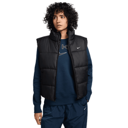 Women Vests - Nike Puffer Vest - Black-White