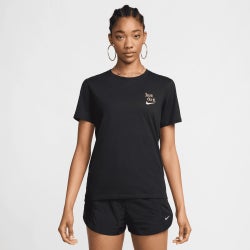 Women T-Shirts - Nike Graphic Winning One Tee - Black-Volt