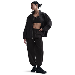 Women Jackets - Nike Windrunner Jacket - Black-Vlevet Brown