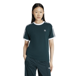Women T-Shirts - adidas 3 Stripe Tee - Aurora Ivy