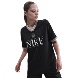Women T-Shirts - Nike Jersey Tee - Black-Sail-College Grey