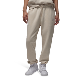 Women Pants - Nike Brooklyn Fleece Pant - Lt Orewood Brn-White