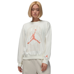 Women Sweatshirts - Jordan Brooklyn - Sail-Lt Orewood Brn-Team Orange