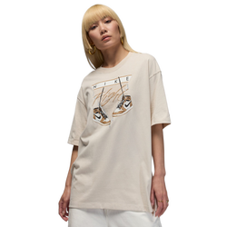 Women T-Shirts - Jordan Flight Tee - Lt Orewood Brn