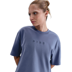 Women T-Shirts - Nike Heritage Boxy Tee - World Indigo