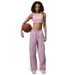 Women Pants - Jordan Brooklyn Fleece Sweatpants - Iced Carmine-White