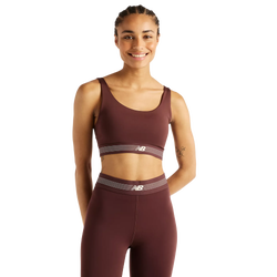Women Sport Bras/Sport Vests - New Balance Sports Bra - Cherry Leather (Ylr)