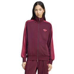 Women Jackets - adidas Track Top - Maroon-Power Pink