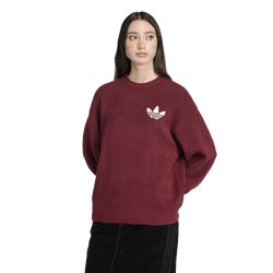 Women Sweatshirts - adidas Knit Sweater - Shadow Red