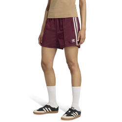 Women Shorts - adidas Firebird Short - Maroon-White
