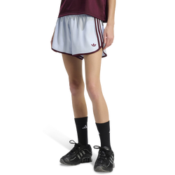 Women Shorts - adidas 3 Stripes Sprinter Shorts - Crystal Sky-Maroon