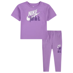 Infants Gift Sets - Nike 2-4 Year Old Boxy Tee & Leggings Set - Rush Fuschia-Rush Fuschia