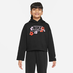 Pre School Hoodies - Nike 4-6 Year Old Floral French Terry Hoodie - Black-Pink-Red