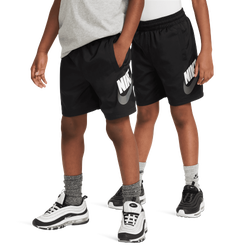 Grade School Shorts - Nike 8-15 Year Old Woven Shorts - Black-Black