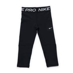 Grade School Leggings - Nike Pro Capri - Black-White