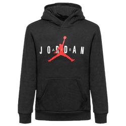 Grade School Hoodies - Nike Jumpman Hoodie - Black-White-Gym Red