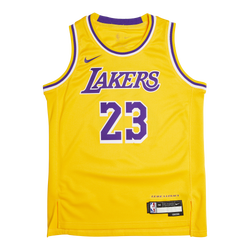 Grade School Jerseys/Replicas - Nike 8-15 Year Old LeBron Lakers NBA Jersey - Amarillo-Amarillo