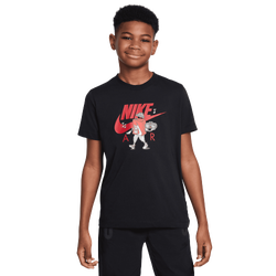 Grade School T-Shirts - Nike Sportswear Older Kids Graphic T-Shirt - Black-Black