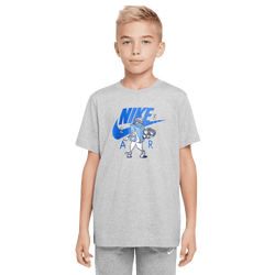 Grade School T-Shirts - Nike Air Tee - Dk Grey Heather-Dk Grey Heather