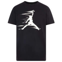 Grade School T-Shirts - Jordan Jumpman Big Kids Graphic Tee - Black-Sail