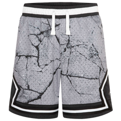 Grade School Shorts - Jordan Dri-FIT Big Kids' MJ Printed Sport Diamond Shorts - Cement Grey-Cement Grey