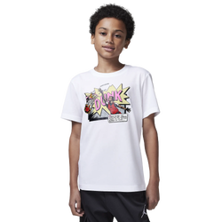 Grade School T-Shirts - Jordan Jumpman Big Kids Graphic Tee - White-White