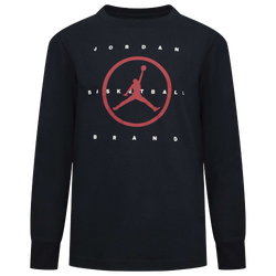 Grade School T-Shirts - Jordan Big Kids Utility Tee - Black-Black